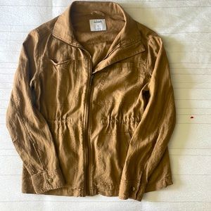 Old navy brown linen jacket